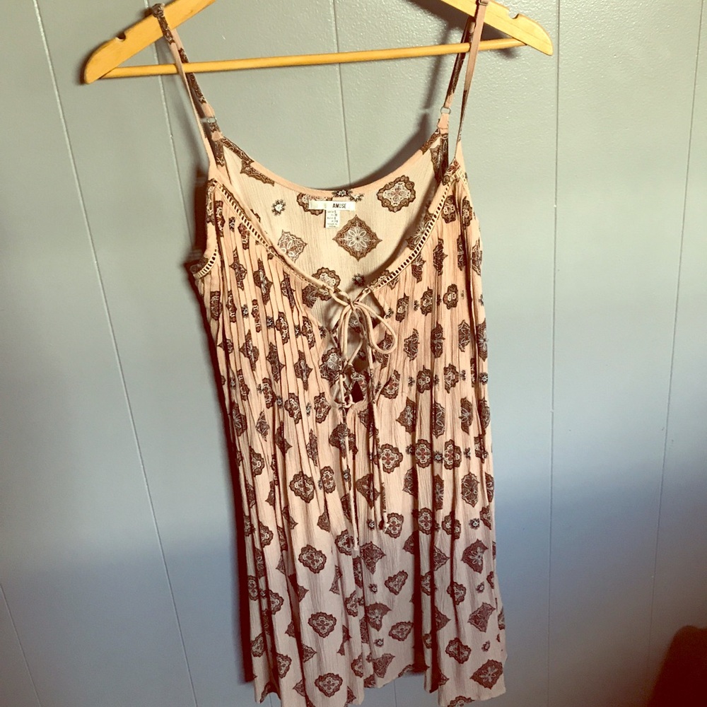 Amuse Society Baja lace up swing dress